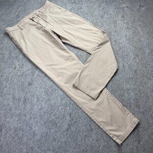 Birddogs Boom Pants Men 34 x 30* Beige Nylon Lined Stretch Tapered Boomstick